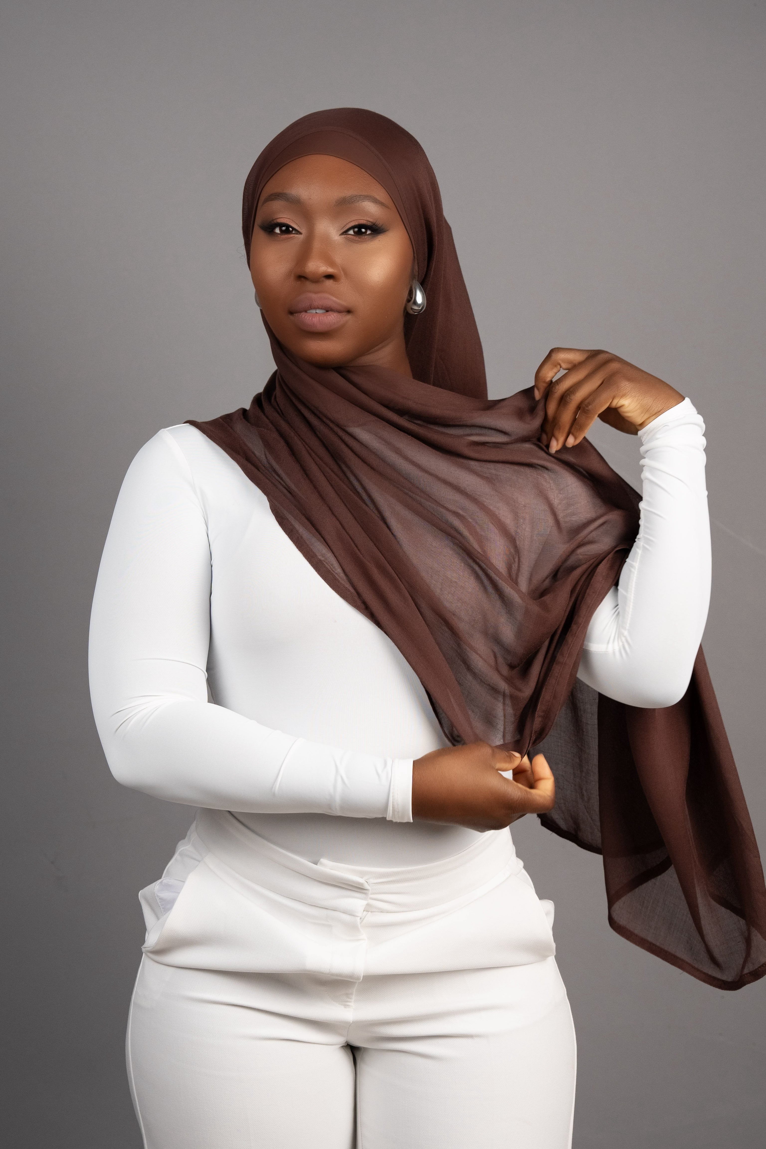 Brunette Hijab Set