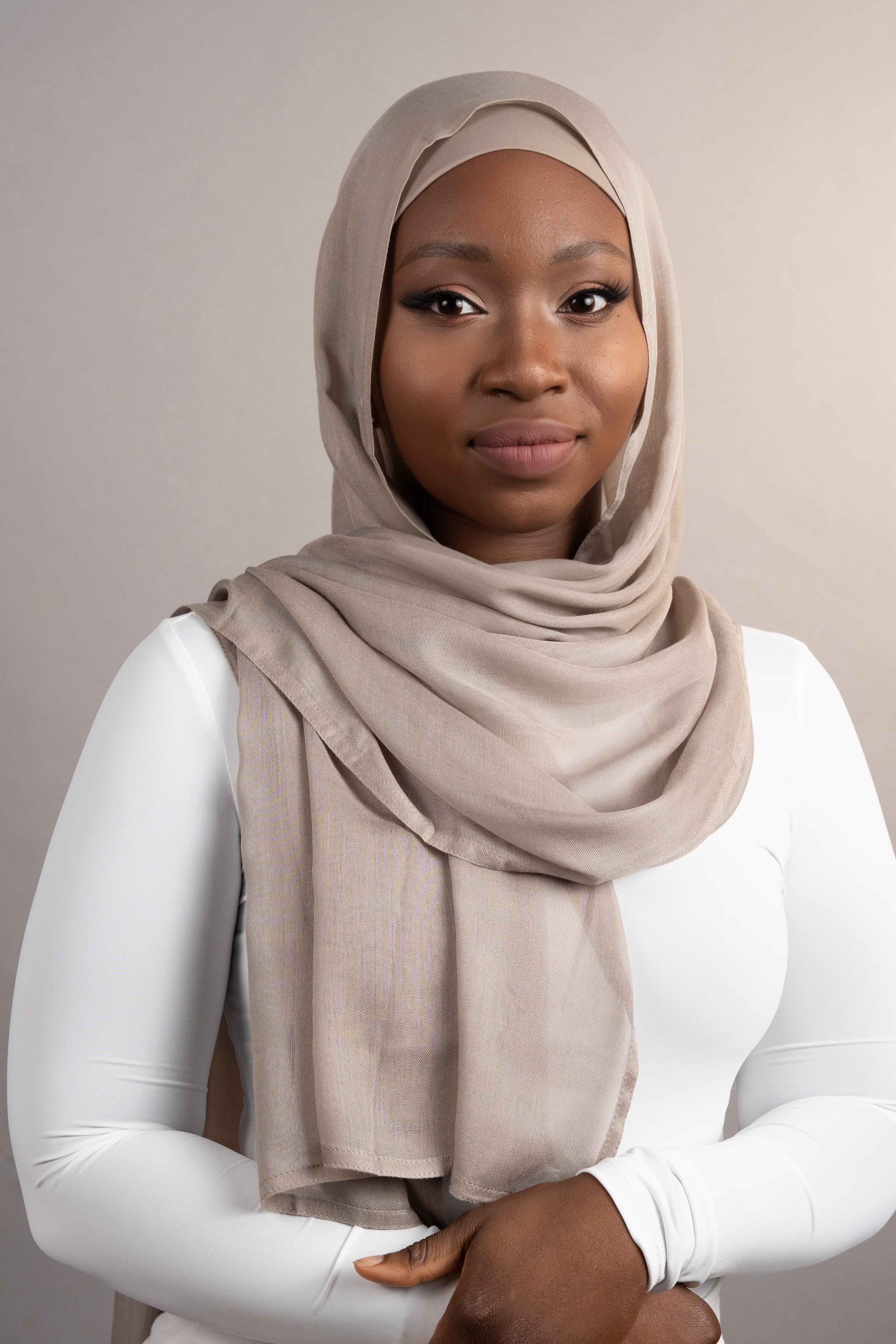 Taupe Hijab Set
