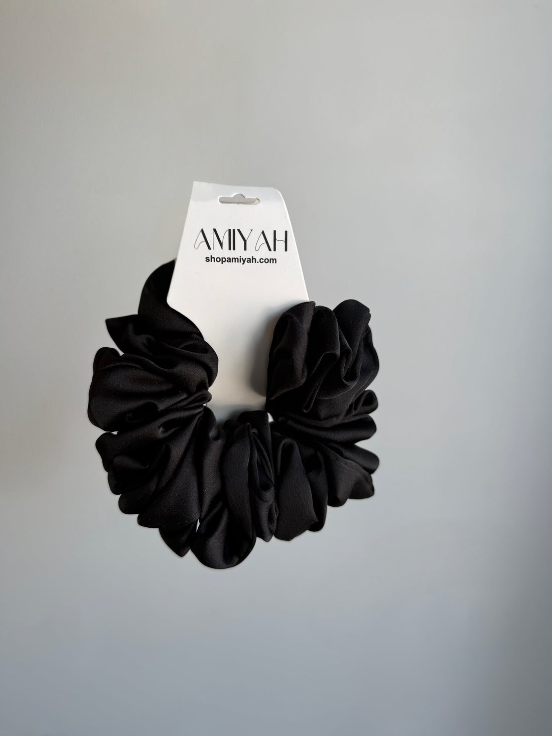 Black Satin Scrunchie