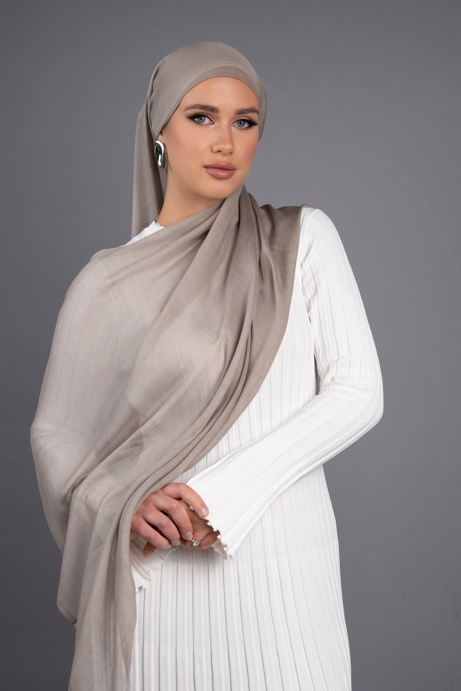 Taupe Hijab Set