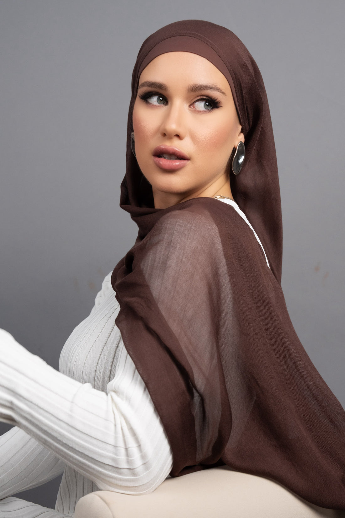 Brunette Hijab Set